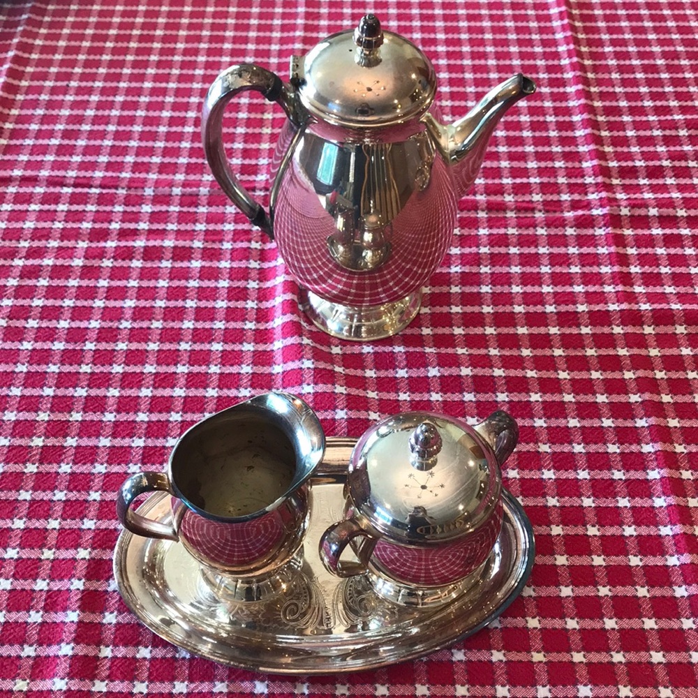 Vintage Arts and Crafts Silver Serving 10 Pieces